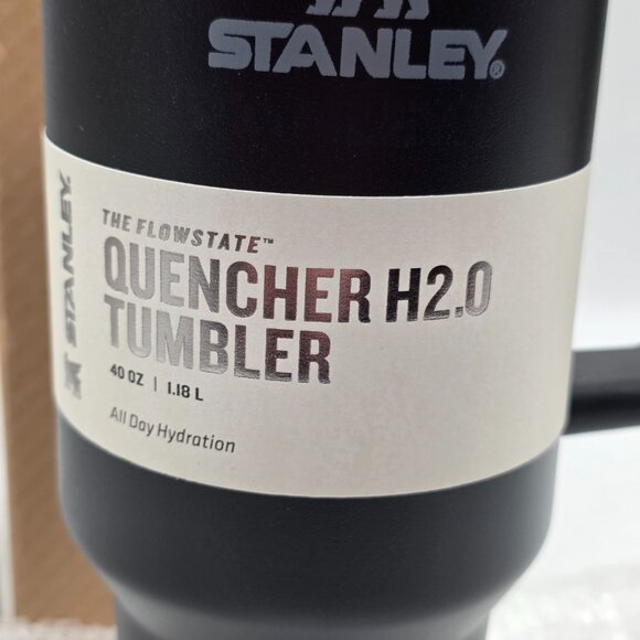 Stanley Black Chrome 40 Oz Quencher Tumbler H2.0 Flow State 40 oz, New - Picture 2 of 10